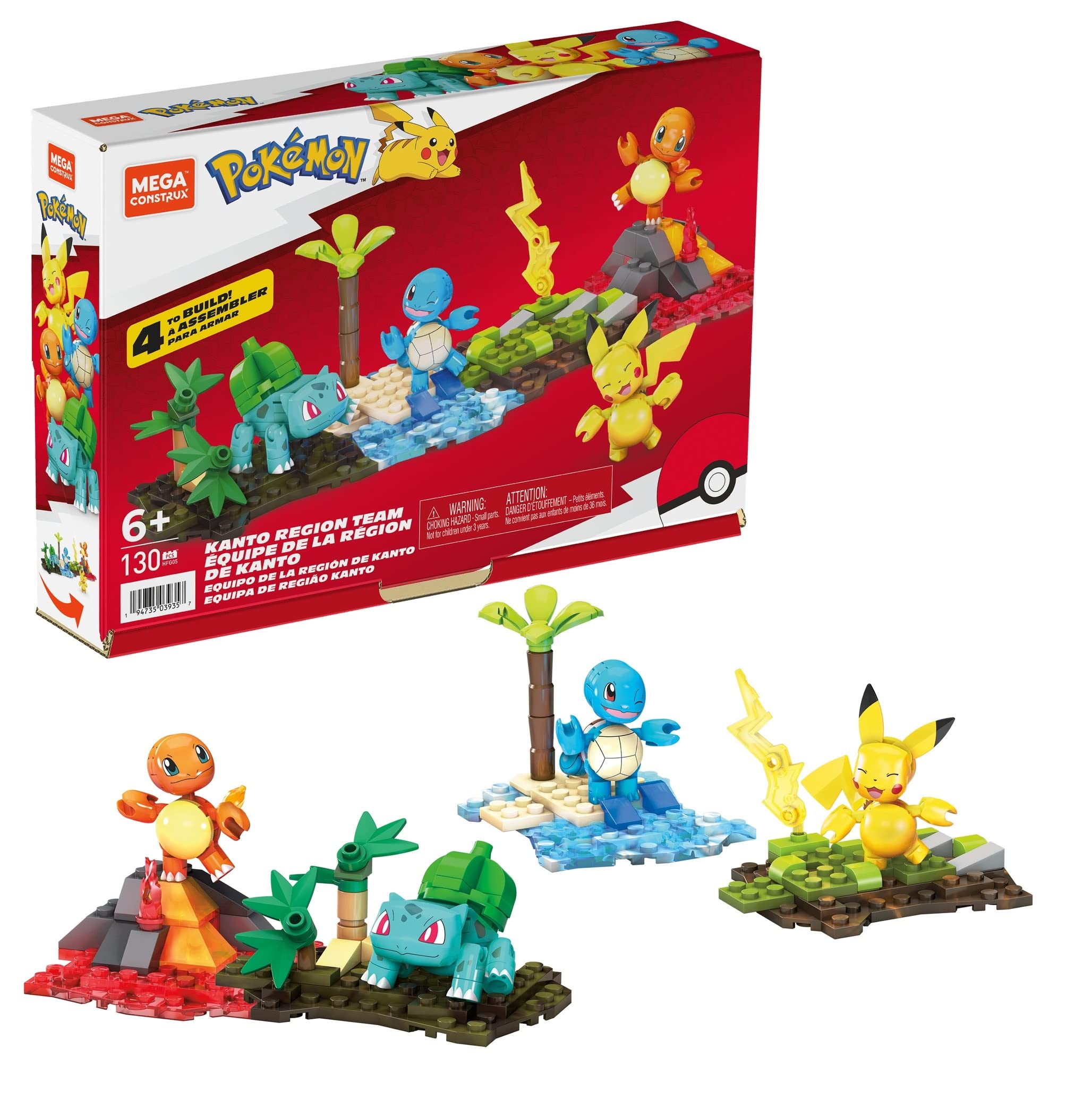 

MEGA CONSTRUX Pokemon Kanto Region Team [130 Pieces] [Ages 6 and Up] HFG05 Small