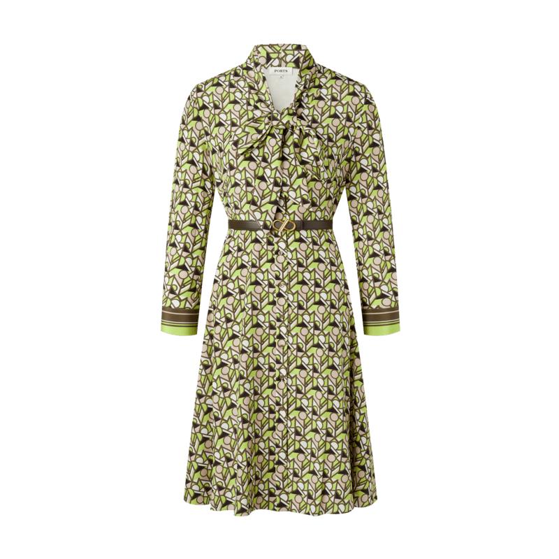 

PORTS Women s Fall Labyrinth Geometry Mulberry Silk Dress M