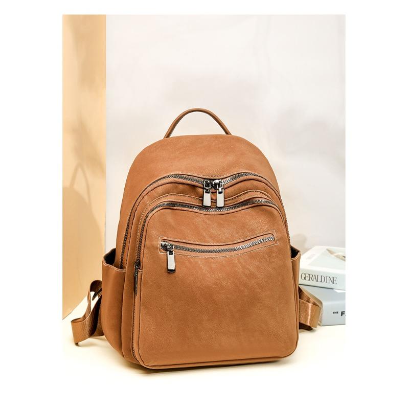 

College-style Double-shoulder Bag, Stylish and Simple Backpack, Large-capacity Backpack коричневый