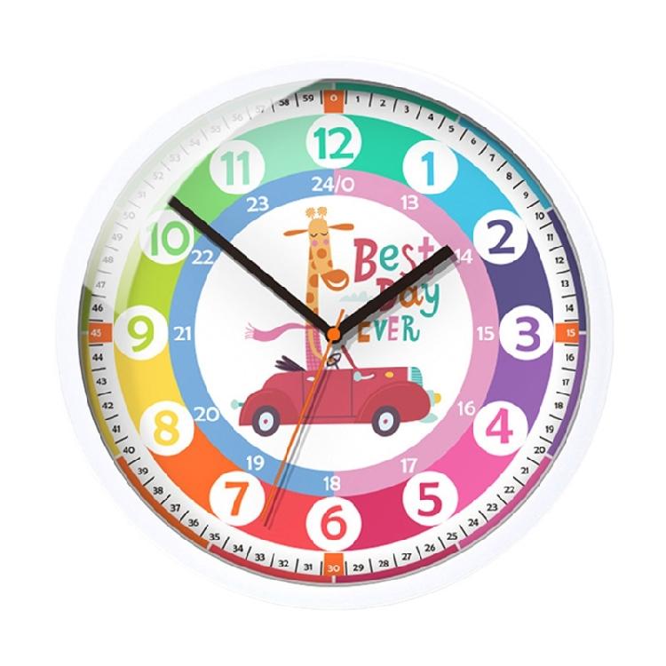 10inch Kids Learnings Clock, Kids Clock for Bedrooms, Playrooms Wall Decors