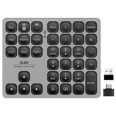 Ewin Numerisch Bluetooth Mac Kompatibel Numerisch Kabellos Nummer Bluetooth und Numlock 37 Japanisch Android Kompatibel Tastatur, 5.2 / 2.4G Verbindung,