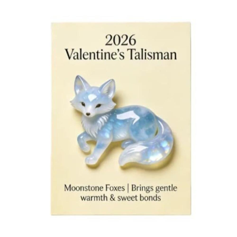 

New With Card Lucky Crystal Fox Hand-Carved Mini Size Valentine s Day Ornament Mini Statue Decor Decorative Gift