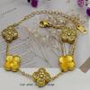 New Shiny Four-leaf Clover Bracelet Five-flower Fashion Sense Hand Jewelry Simple Jewelry