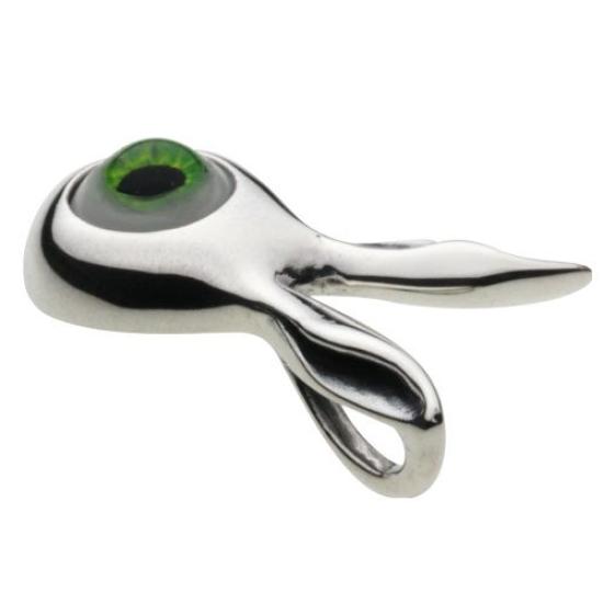 [Cenote] Eyeball Rabbit Pendant, Green [Silver 925 Accessory] P0575c