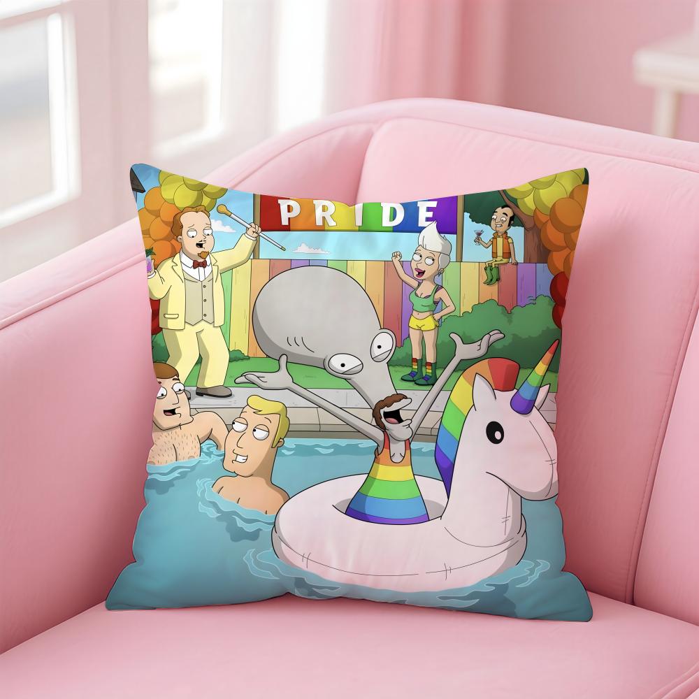 

A-American D-Dad! Anime Cushion Cover Home & Car Multi-Scene Pillow Cover - Reversible, Soft & Durable for Daily Use 30cmx30cm