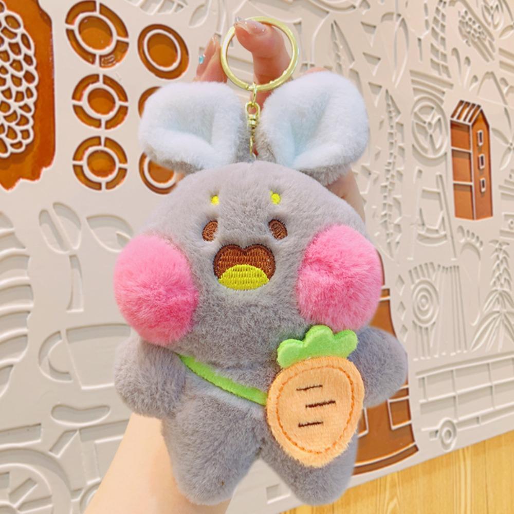 Rucksack-Dekoration Rosa Kaninchen Plüsch-Schlüsselanhänger Kaninchen-Puppe Spielzeug Cartoon Plüsch-Anhänger Geburtstagsgeschenk