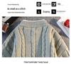 Men's Trendy Two-Piece Look Cable Knit Pullover Sweater - Long Sleeve, Solid Color for Autumn