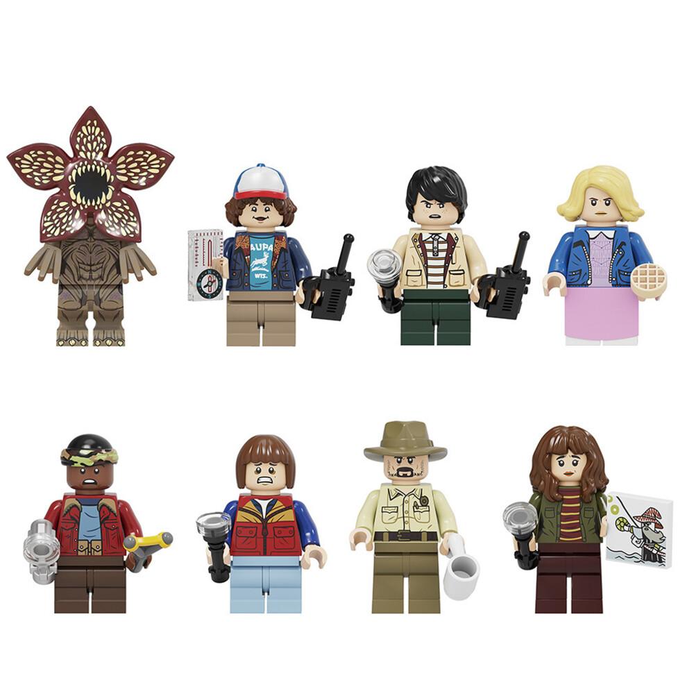 (16 KS Stranger Things - A) 24 KS Sada Sestavitelných Minifigurek Stranger Things Dětské Hračky Stavebnice Kompatibilní s Lego
