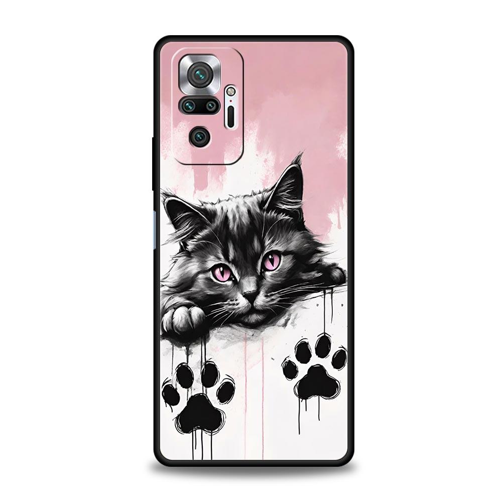 Daily Life of Cute Cats Phone Case For Xiaomi Redmi Note 14 13 5G 10 11 12 Pro Plus 4G 14C 13C 12C 10C Black Cover