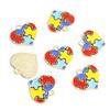 Enamel Charms Heart Shaped Round Irregular Puzzle Alloy Pendants for DIY Necklace Bracelet Earrings Keychain