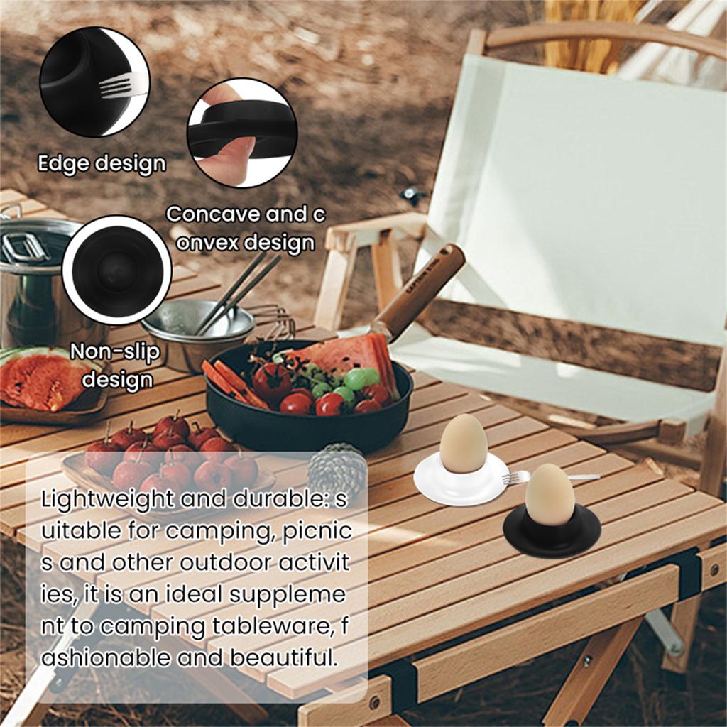 1Pc Unbreakable Egg Tray Shatterproof Refrigerator Organizer Desktop Black/White Plastic Egg Storage Container