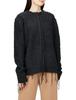 FRAY I.D. Women's Fringe Knit Pullover FWNT224049, Black/F