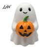 Halloween Desktop Decoration Ghost Pumpkin Ornaments, Resin Smiling Decorations for Home Detailed Statue Office Party Decor, Cute Healing Miniature