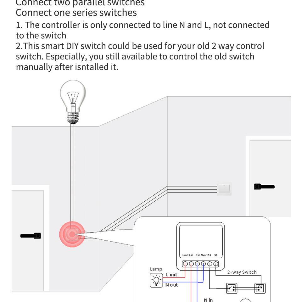 10A/16A Graffiti WiFi Smart Switch APP Remote Control Alexa Voice Control Smart Box on/Off Device