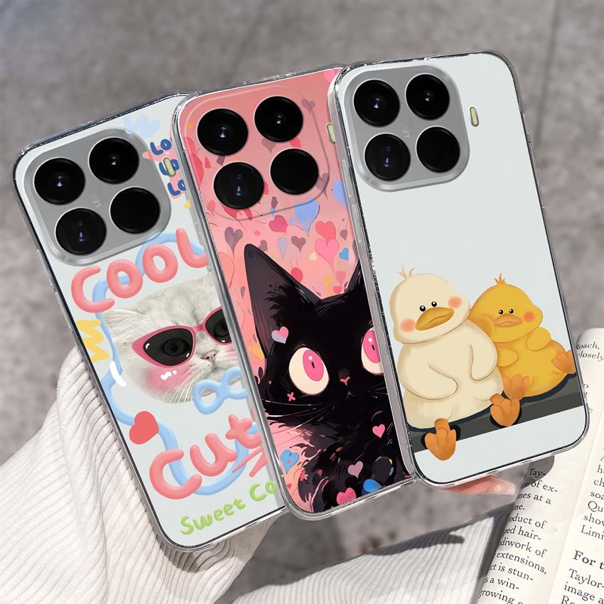 For Xiaomi 17T 17 Pro 17Max 17 Ultra Phone Case For Redmi 17C Redmi17 Lovely Bow Cartoon Lightweight Transparent TPU Bumper Scratch Resistance Housing