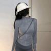 Women'S Summer Sportswear Quick-Drying Long-Sleeved Stand-Up Collar Running Tight-Fitting Sun Protection Top