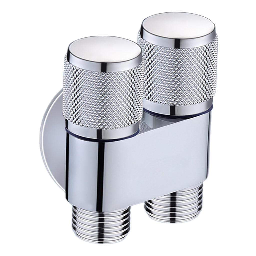 1 in 2 Out Doppelsteuerventil, auslaufsicher, 1 in 2 Out Doppelsteuer-Eckventil für Wasserhahn, Bidet, Wasserleitungen, Badezimmer, Küche