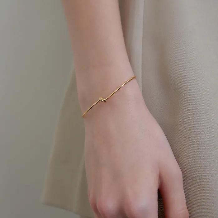 Knotted Open Bracelet