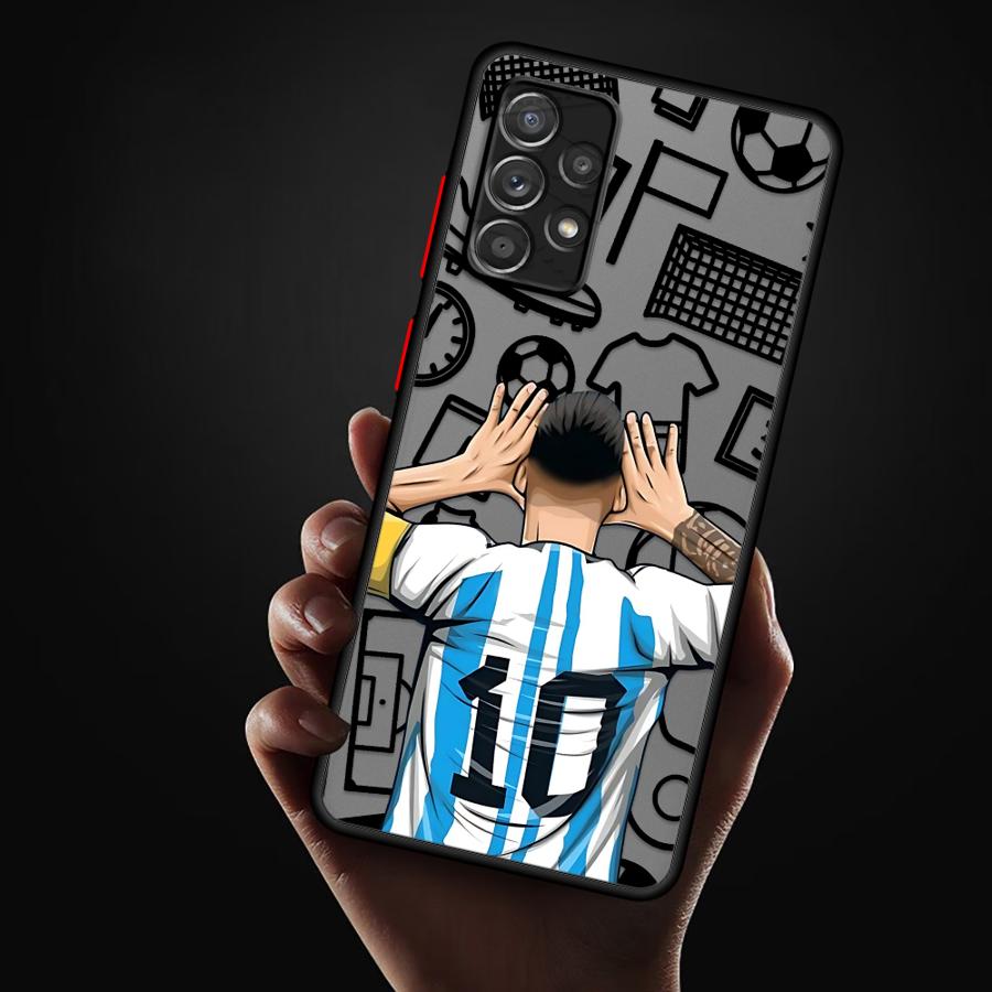 Cartoon Football Number Phone Case for Samsung Galaxy A72 A73 A24 A71 A32 A21s A22 A33 A31 A16 A52 A23 A53 A35 Soft Cover