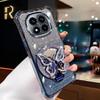 Glitter Butterfly Mirror Bracket Case For Xiaomi Redmi 14C Note 14 15 Pro Plus 15 15C 14S 4G 5G Shockproof Soft Silicone Cover