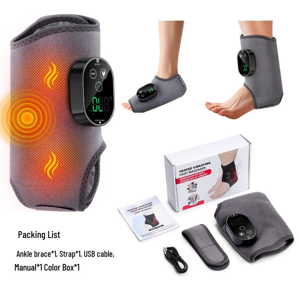 Ankle & Foot Electric Vibration Massager with Heating & Hot Compress for Home Therapy
