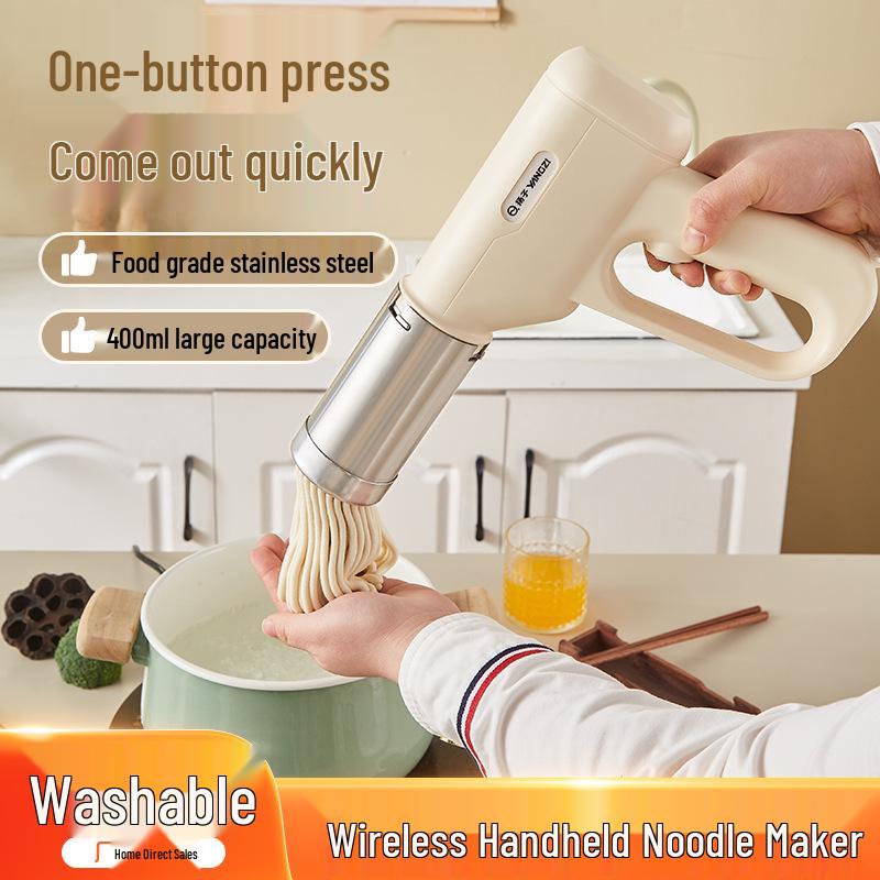 Wireless Handheld Electric Noodle Maker - Portable and Rechargeable for Household Use