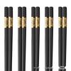 Jin Fu Black Alloy Non-slip Chopsticks for Home and Restaurant Use