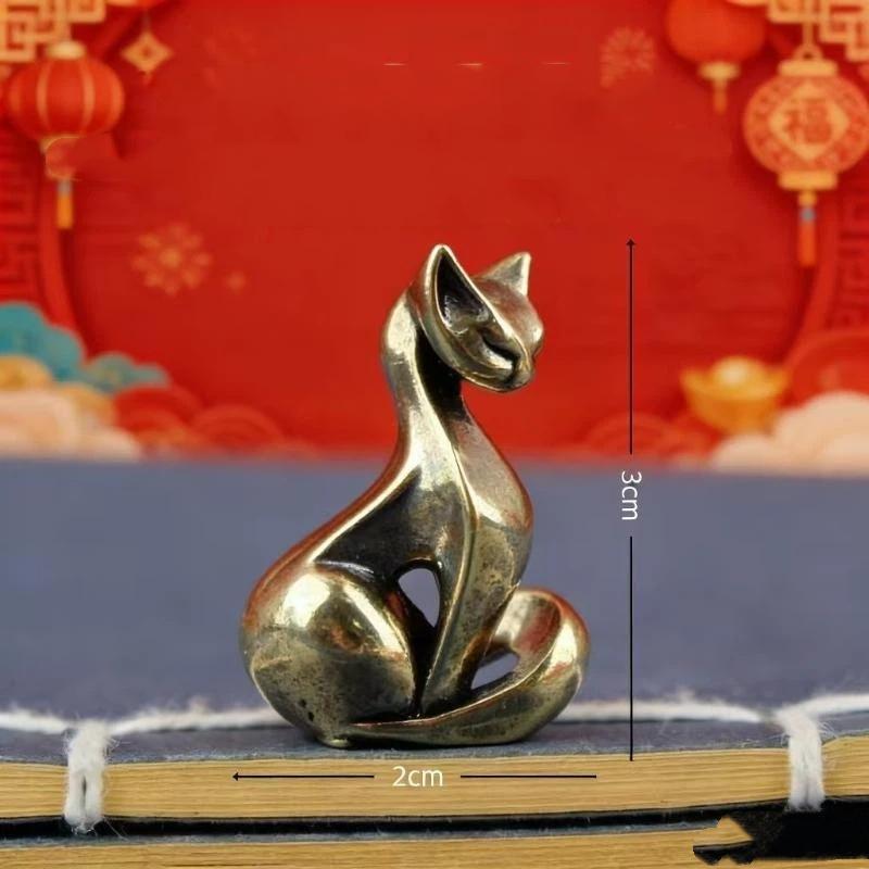 Alloy Witch Cat Figurine Vintage Finish Fine Carvings Perfect For Halloween Home Desktop Gothic Decor