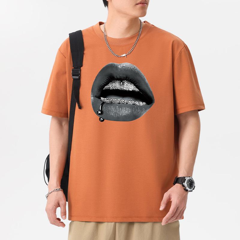 12 Colors Black Lips Men's Short Sleeves T-Shirt 100% Cotton Man Plus Size Tee