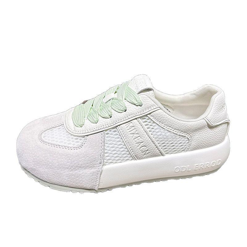 Cowhide version of German training shoes women's versatile mesh breathable little white shoes 2025 summer new casual sports shoes board shoes