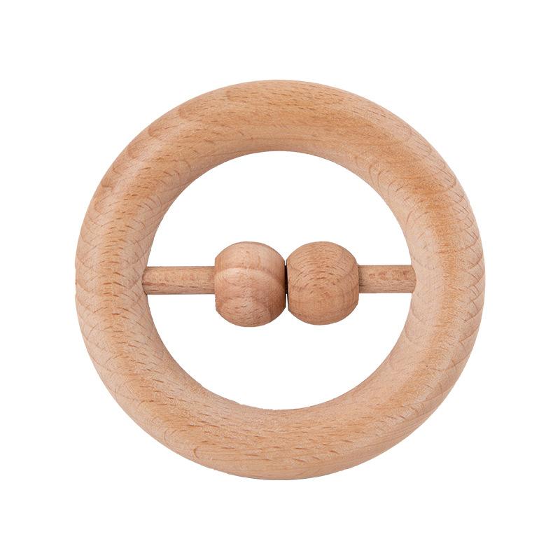 Infants And Young Children Can Bite Cartoon Intelligence, Hearing, Wooden Music, Toys, Molars, Rattles, Beech, Unpainted Toys. 1