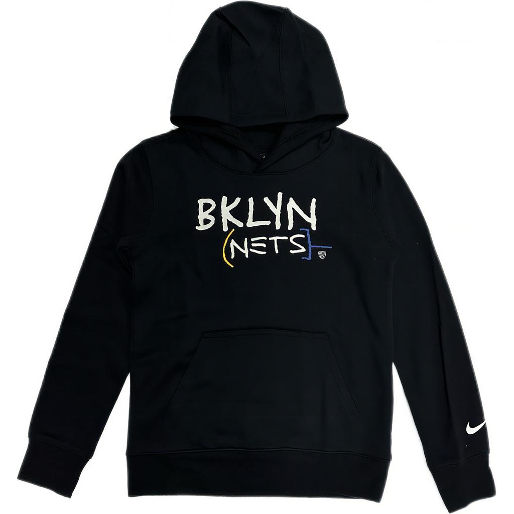 Nike X NBA Collaboration Hoodie Brooklyn Nets CE Pullover Comfortable Kids Hoodies Black 3Z2B7FDKM-NYN