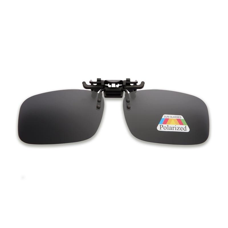 On Clip Polarised Sunglasses Flip Up Square Lens Sun Protection Fishing Cycling