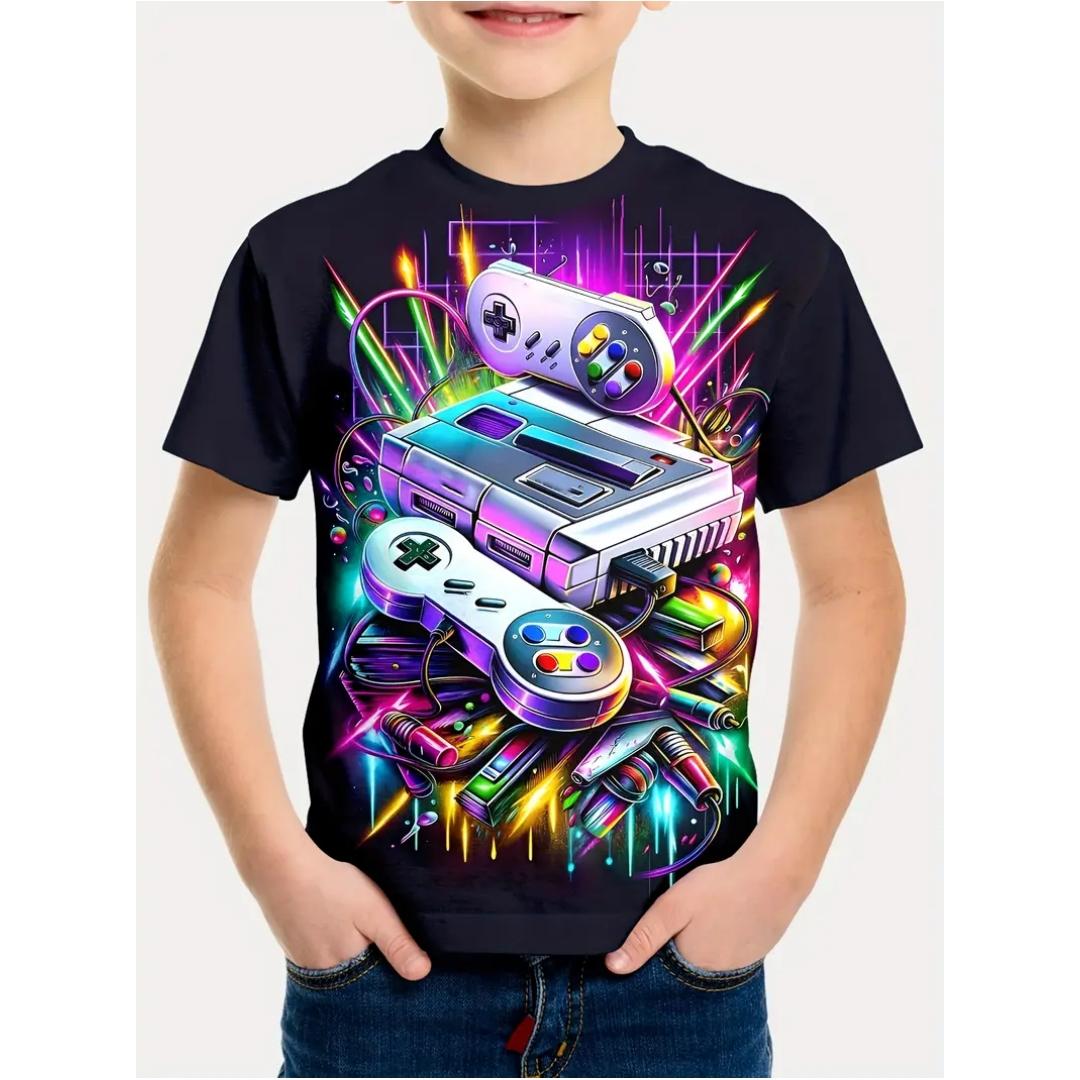 

Детская модная и стильная летняя футболка с коротким рукавом с 3D-принтом динозавра для улицы для мальчиков 140