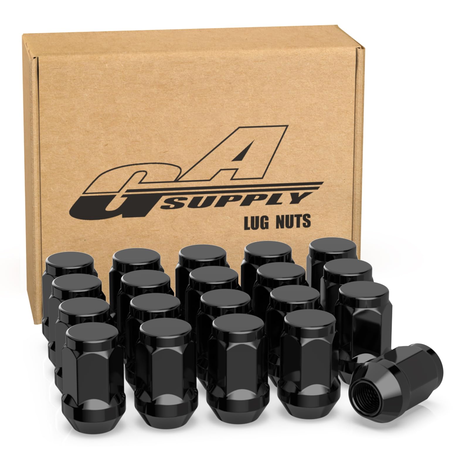 

GAsupply Колесные гайки M12 x P1.5 Коническая посадка 60° Длина 1,4 дюйма (35 мм) M12xP1.5 чёрный