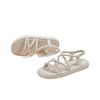 Internet celebrity sandals female 2025 spring and summer new daily leisure fairy style versatile flat beach roman sandals