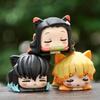 High-quality Pvc Demon Slayer Collectible Figures Set Of Six With Tanjiro Nezuko Zenitsu