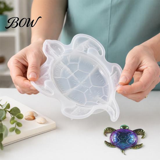 Turtle Shell Silicone Mold Large Sea Resin Mold, 3D for Epoxy Casting, Detailed Marine Sun Pattern Animal Molds Wall Hanging Decoration, Coastal Ocean