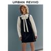 UR Women's Retro Modern Square Neck Vest Dress