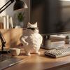 Lustige coole Katze Statue 3D gedruckte süße Katze in Sonnenbrille Figur skurrile Kätzchen Verzierung für Büroschreibtisch Dekoration Geschenke für Katzenliebhaber