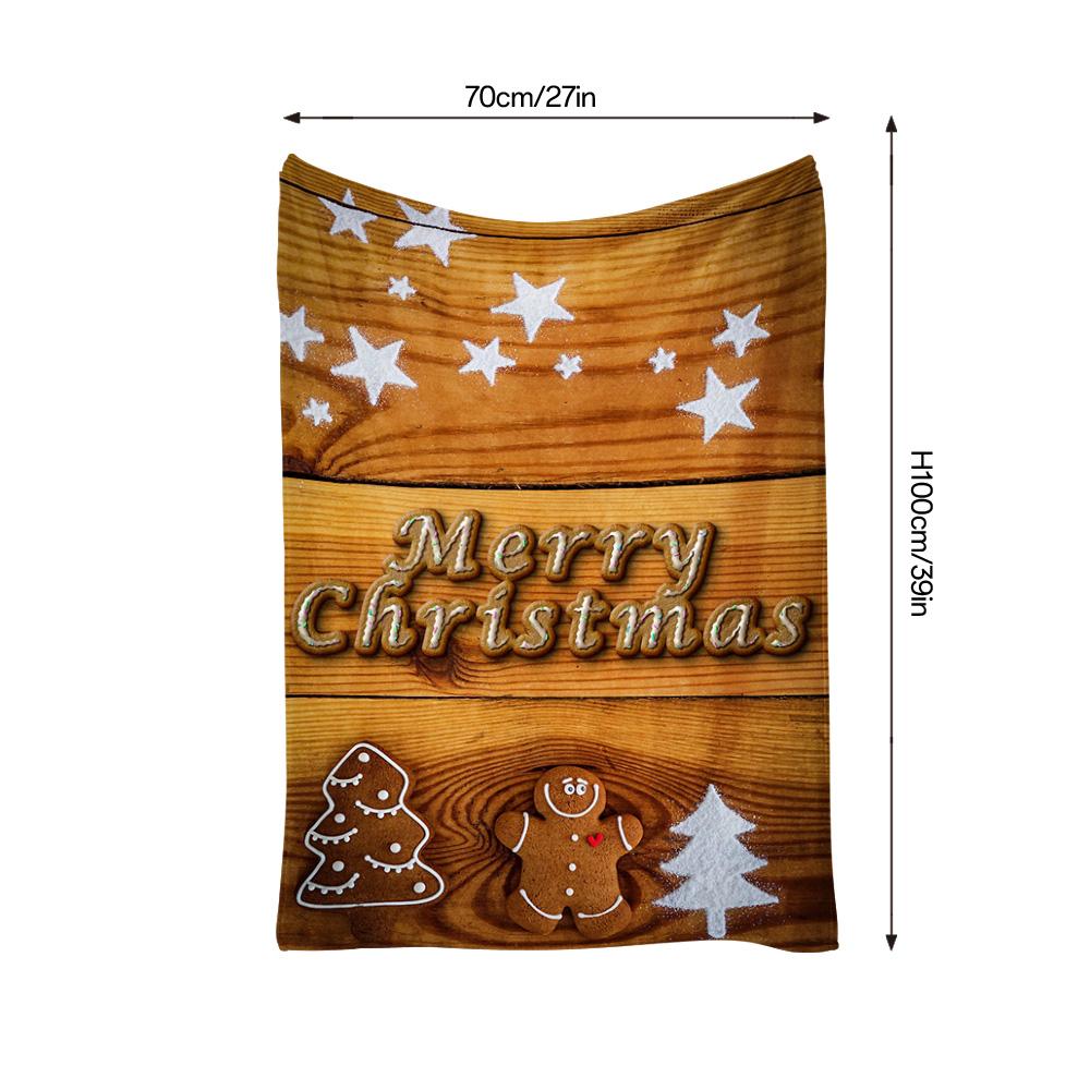 Tuniu Warm Christmas Wooden Blanket Sofa Bedding Throw for Home Decor Gift