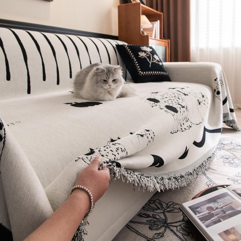Nordic Style Advanced Sofa Towel Chenille Sofa Cover Cloth All Seasons Universal Anti-cat Scratch Sofa Cover Sofa Blanket