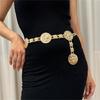 Elegant Waist Belt Aesthetic Head Charm Photo Props Belt for Jeans Dress Belt Body Jewelry Metallic Chain