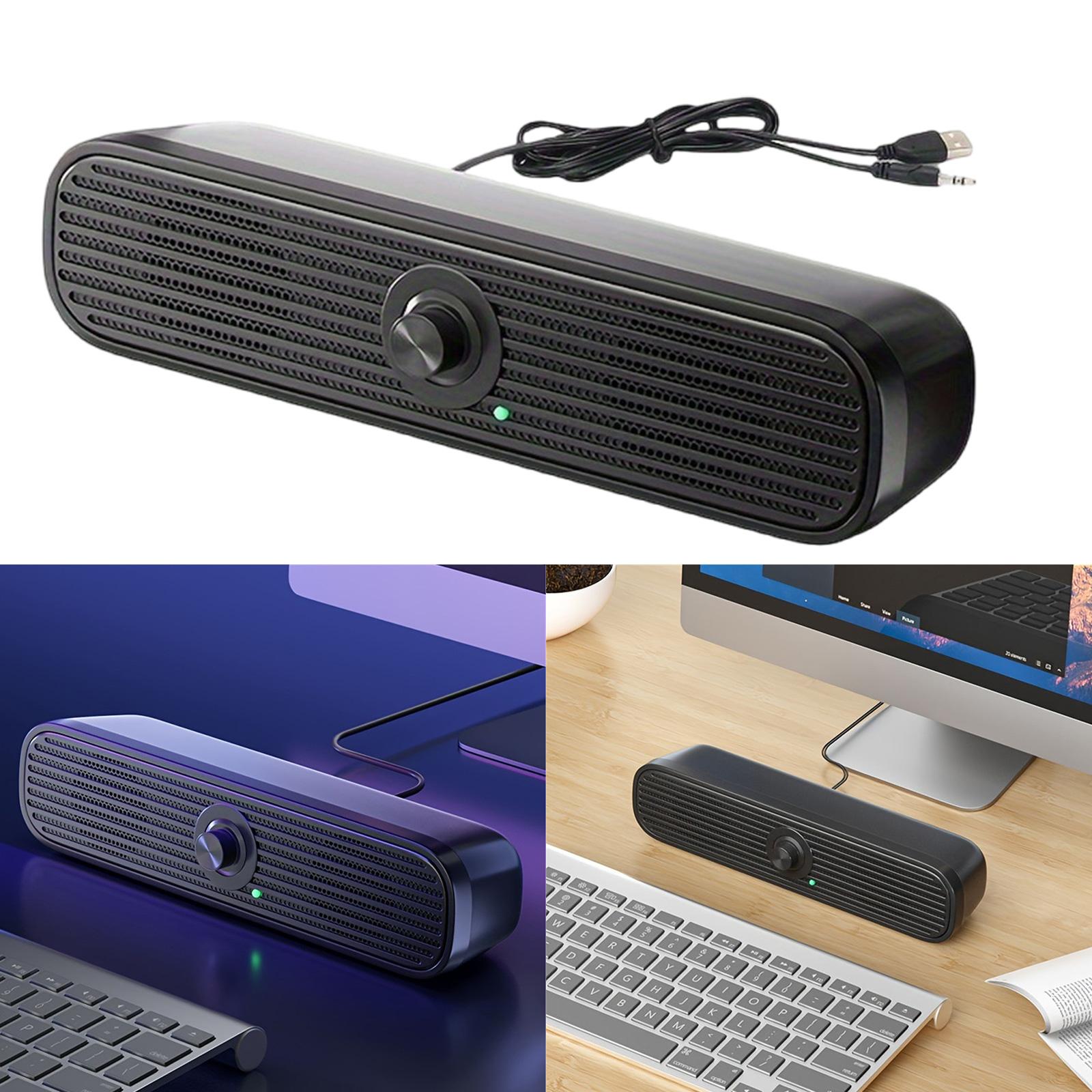 

6 Вт USB настольные колонки с регулятором громкости для ноутбуков и ПК Простая настройка 3,5 мм Aux Soundbar