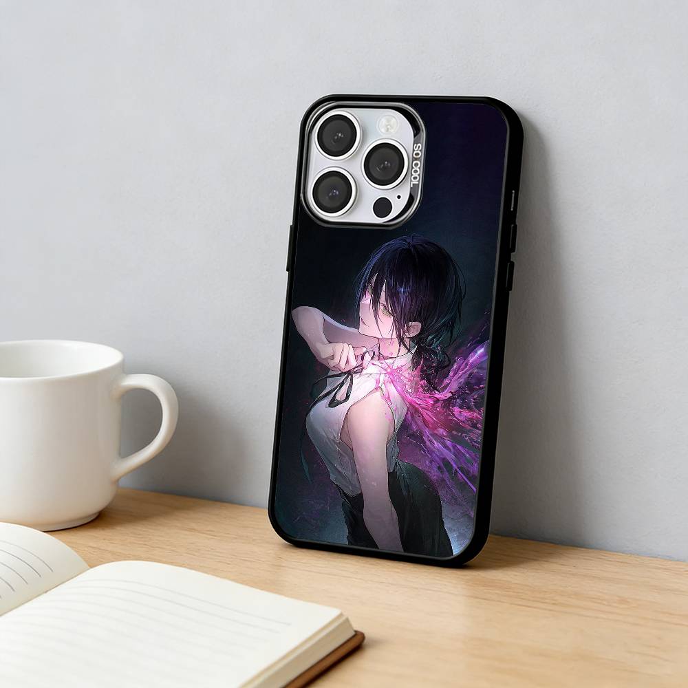 Anime Cool Reze  Phone Case For iPhone 17,16,15,14,13,12,11 Plus,Pro Max,XS,Colorful Silver Phone case Funda Cover iPhone13