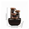 ChineseStyle Water Feature Ornament Cascading Tiered USB Powered Table Decor for Tea