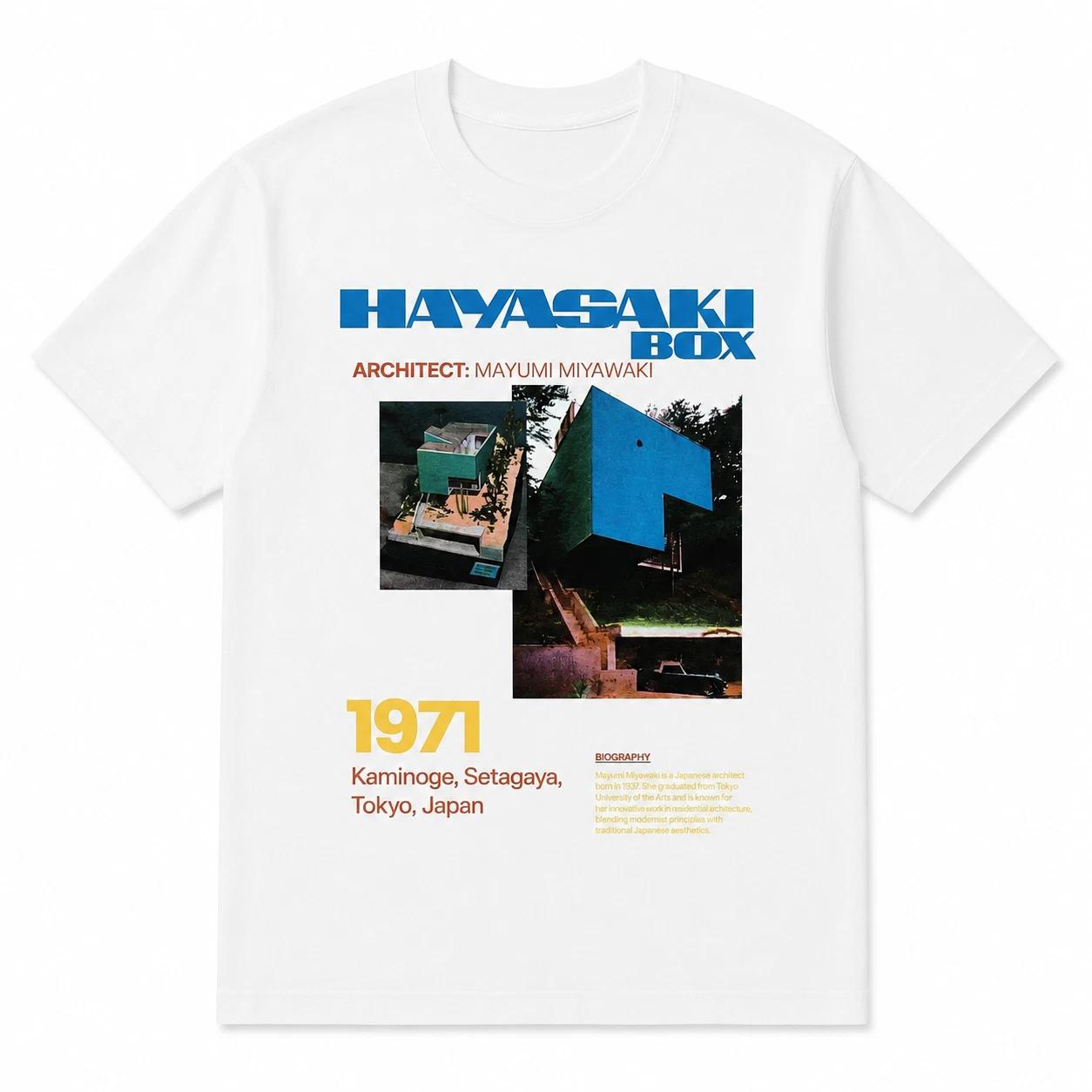 Japanese Architecture T-Shirt Mayumi Miyawaki Hayasaki Box 1971 Retro Graphic Te 2XL
