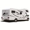 Stripes Graphics (Two side)+Back Body Coconut Tree Style  Vinyl Graphics Kit Decals Car Stickers for  Caravan Travel Trailer Camper Van