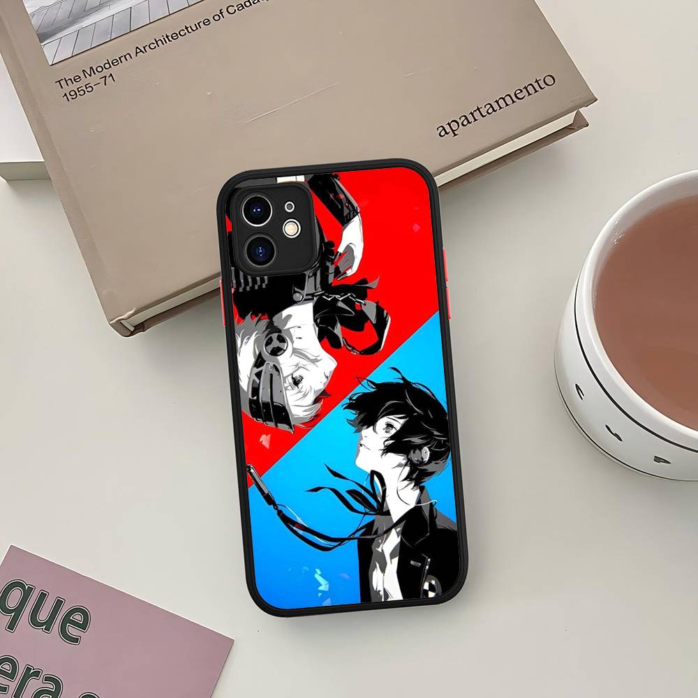 Persona 5 Matte Protective Case for iPhone 16 15 14 13 12 11 Pro Max X XS MAX Protection Case