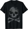 Scary skull and crossbones grunge style gothic creepy spooky T-Shirt
